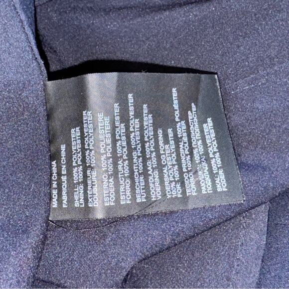 RALPH LAUREN CLUB MONACO Women’s Navy Tiered Scalloped Mini Crew Neck Dress - Picture 4 of 12